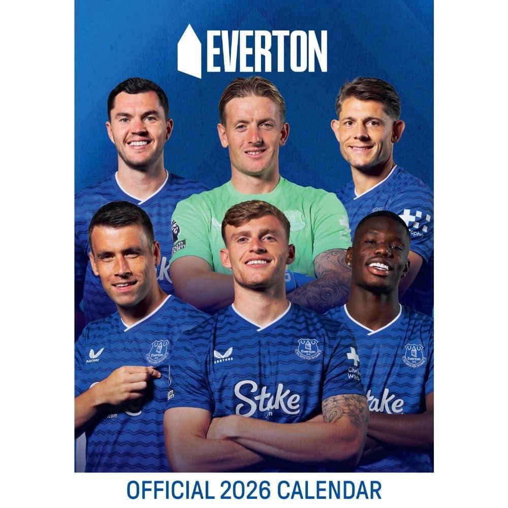 Everton FC 2026 A3 Wall Calendar Official