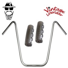 Original Lowrider 19" 22.2 Ape Handlebar Chrome 0214 120mm Grips Sparkle/Black