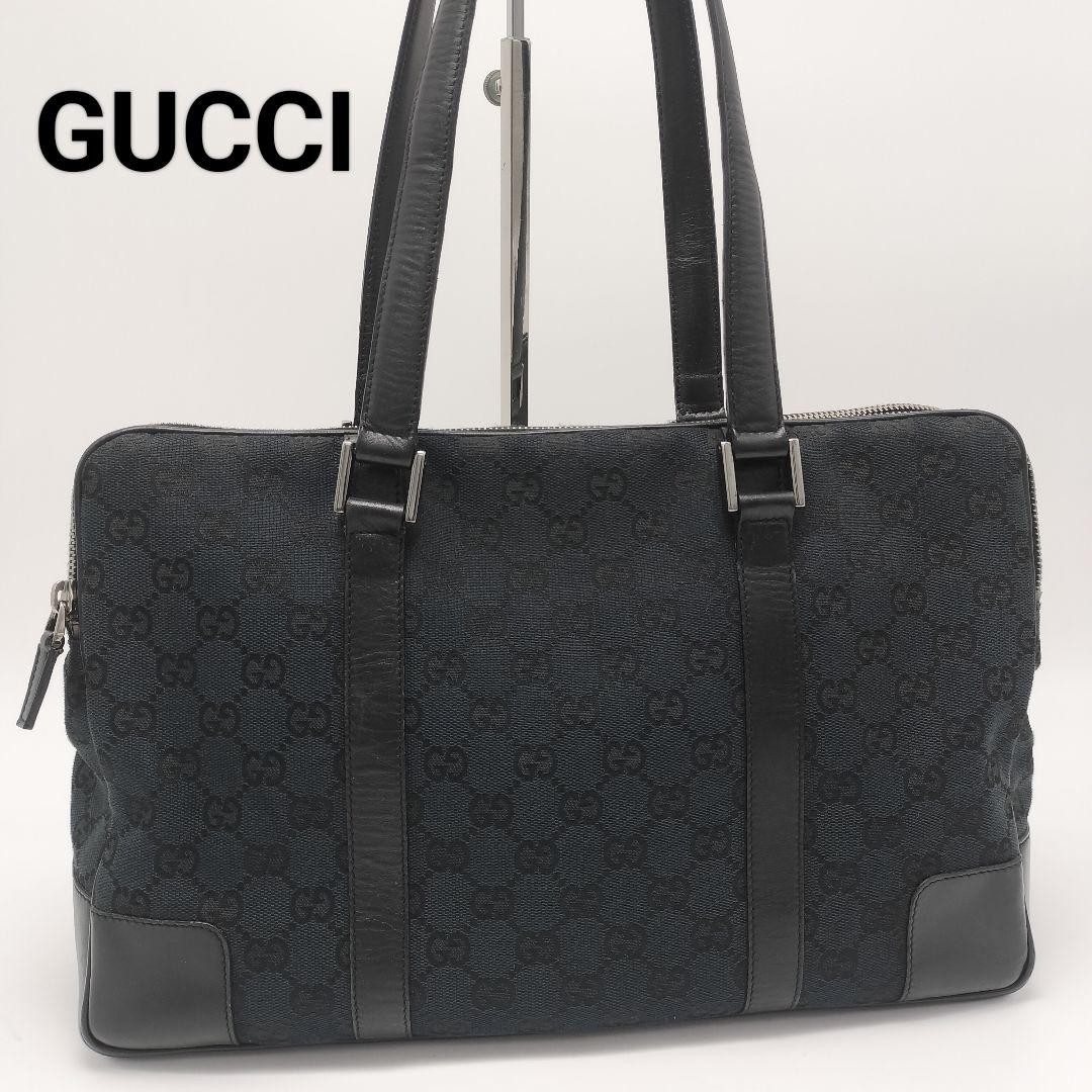 GUCCI GG Canvas Black Tote Bag Authentic G5141981