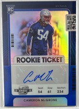 2021 Panini Contenders Optic #202 Cameron McGrone Auto Blue SN22/99