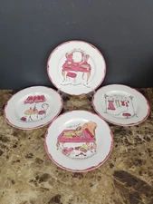 Rosanna All I Need 8 1/4" Round Salad Plates Set of 4 Diamonds Shoes Paris