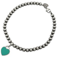 TIFFANY Co. Heart Tag Beads Bracelet Return to TIFFANY  Co. Bracelet Silver...