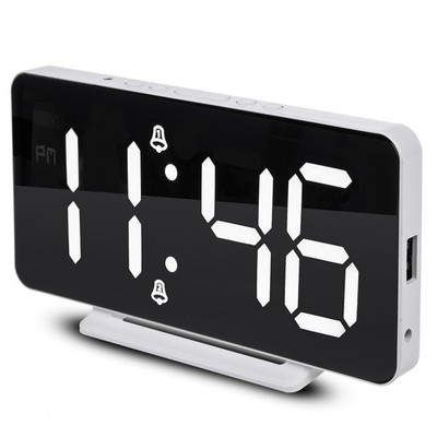Digitale Uhr Alarm Thermometer Funktion Beleuchtung LED-Display USB HQ