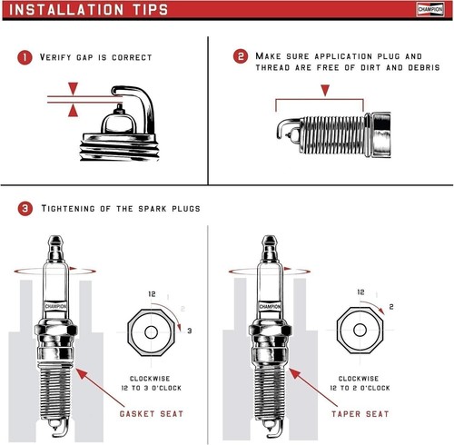8 Pack Spark Plugs Champion Iridium For 2009-2020 GMC Savana 4500 V8-6.0L ps - Picture 5 of 5