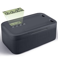 Gray Smart Lock Box with Timer Phone Security Lock Box for Phones
