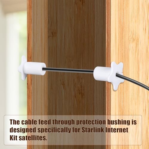 2pcs Wall Hole Cable Routing Kit for Starlink, Wall Grommets for Cables White - Photo 3/7