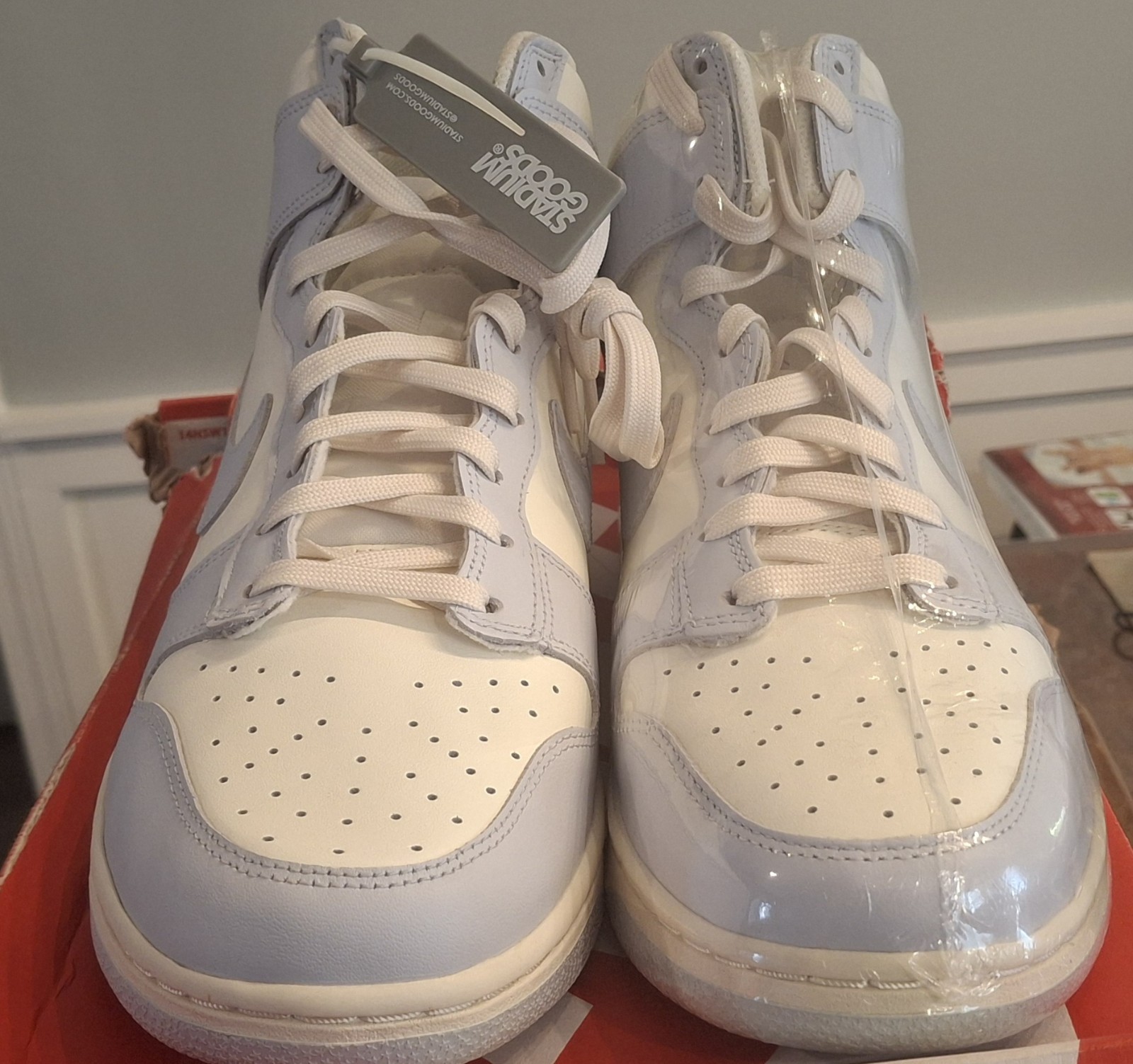 Size 10.5 - Nike Dunk High Football Grey W thumbnail 5