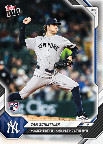 2026 Topps Now #41 Cam Schlittler | Baseball Card