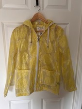 Henry Holland Yellow Sunflower Floral PVC Raincoat Jacket Size 8 whimsy cute  