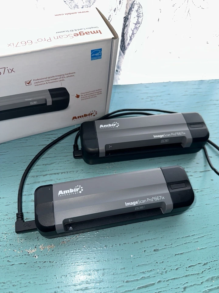 Ambir ImageScan Pro 667ix Simplex ID Card Scanner w AmbirScan  - Image 2 of 3