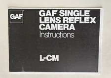 GAF L-CM Single Lens Reflex Camera Instruction Manual Reprint