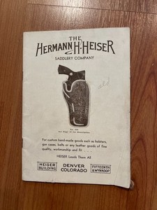 vintage catalog Hermann Heiser holsters, guns cases