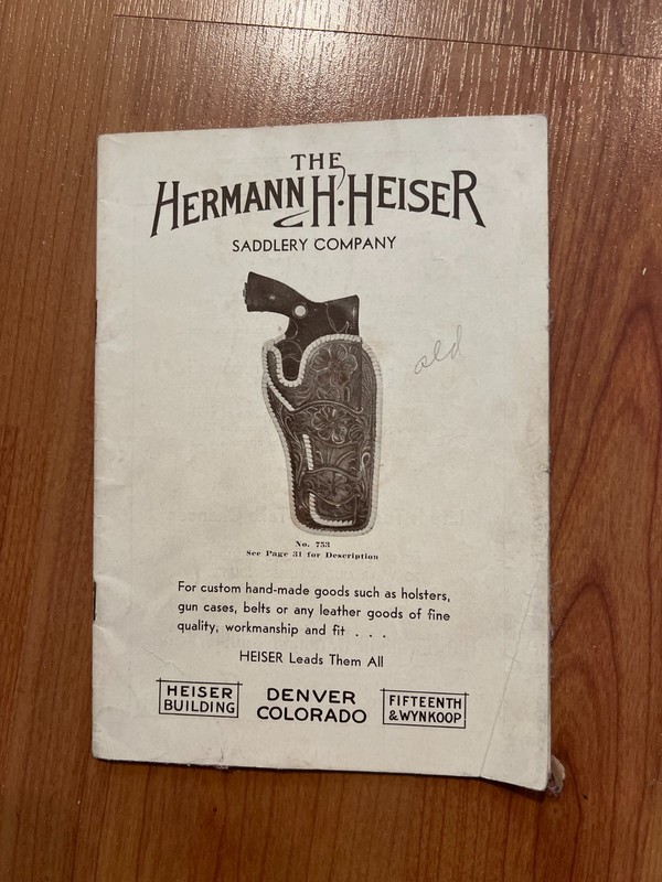 vintage catalog Hermann Heiser holsters, guns cases