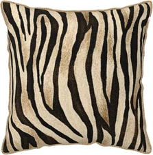 Tiger Skin Animal Print Black and Gold Velvet Throw Pillow Covers Home Deco Zebr