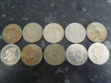10 x British Commemorative Crown Coins in Fair  Cond