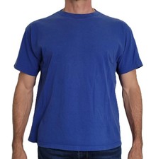 Foot Locker Men's Large T-Shirt Royal Blue Crew Neck Short Sleeve Basic Tee