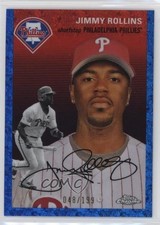 2023 Chrome Platinum Anniversary Blue Mini-Diamond Refractor Jimmy Rollins 14sd