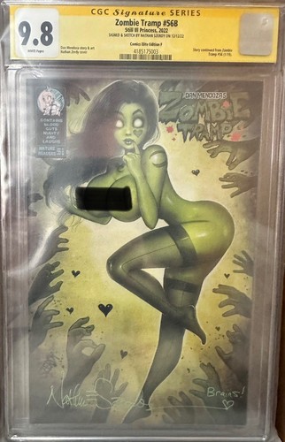 ZOMBIE TRAMP 56B CGC SS 9.8 COMICS EDICIÓN ELITE F FIRMADO POR NATHAN SZERDY - Imagen 1 de 1