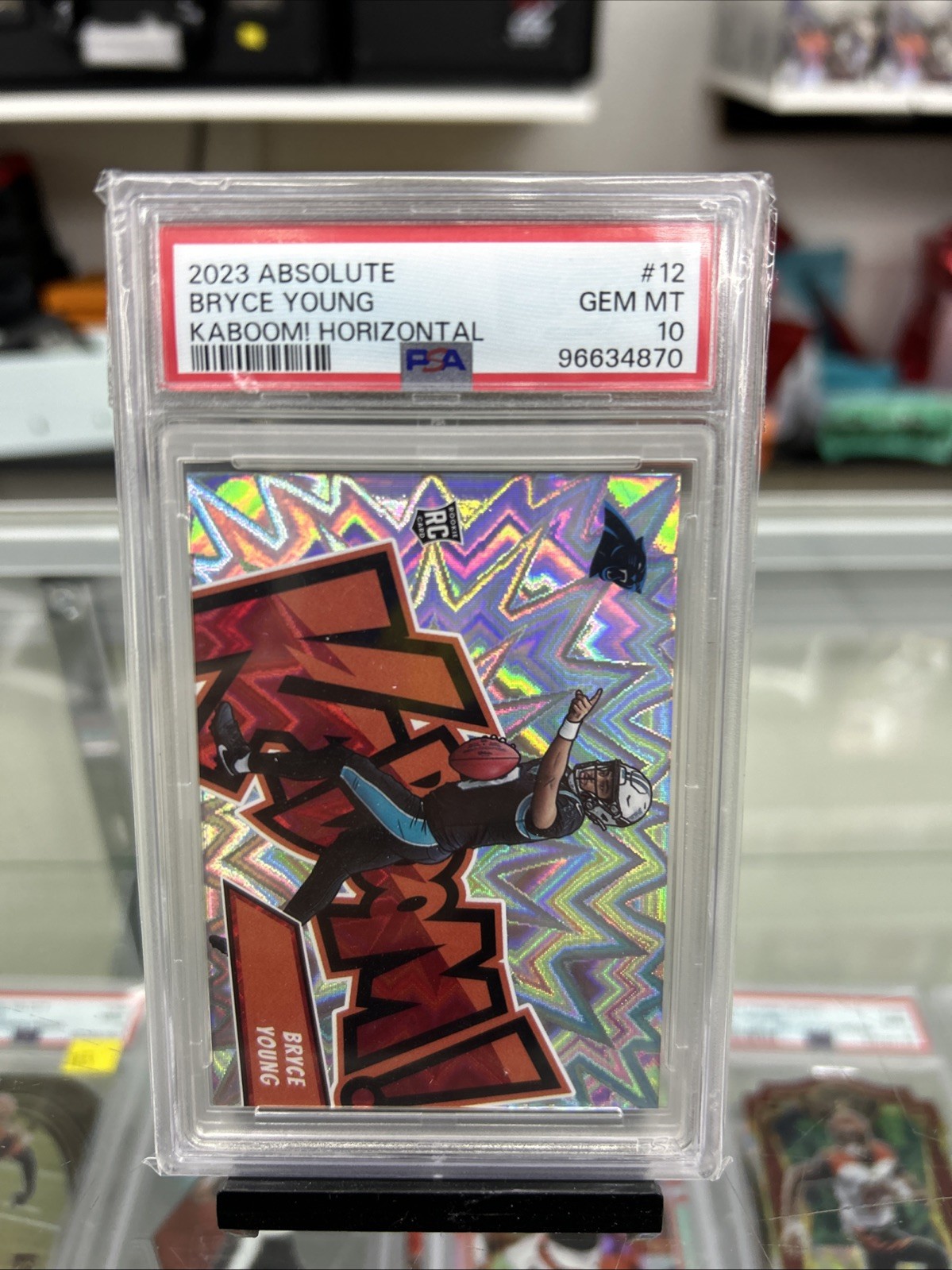 2023 PANINI ABSOLUTE KABOOM! HORIZONTAL #12 BRYCE YOUNG ROOKIE RC PSA 10