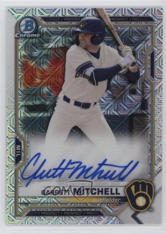 2021 Bowman Mega Box Chrome Mojo Auto Garrett Mitchell #BMA-GM Auto 0wz