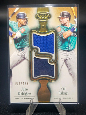 2026 Topps Tier One Julio Rodriguez Cal Raleigh Dual Relic #DPR-RR /199
