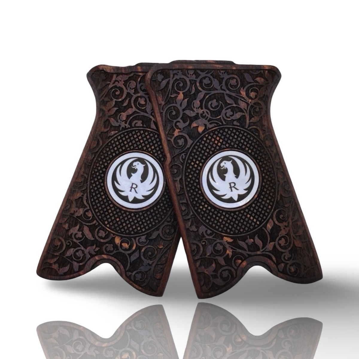greb商品 Buy ZIB GRIPS Ruger P85, P89, P90, P91 Beech Wood Flower Design