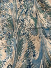 Lee Jofa Taplow Print 2019114-516 Marine/Sand Linen Fabric 3 Yards 54" Wide