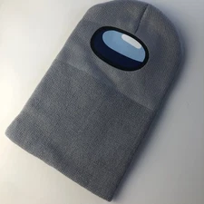 Among Us Gamer Hat Sock Winter Snow Hat Gray beanie Grey