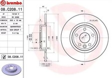2x BREMBO Disque de frein Arrière pour LAND ROVER Discovery Sport (L550) 300mm