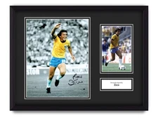Zico Original Hand Signed 16x12 Framed Photo Display Autograph Brazil COA