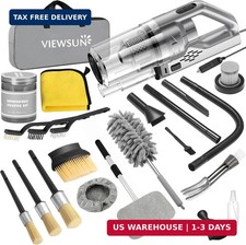17Pcs Car Cleaning Kit Interior Detailing Tools Set with Handheld Vacuum Cleaner
