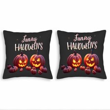Set of 2 18x18in Throw Pillow Covers - Cozy Square Cushion Cases