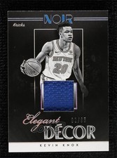 2018-19 Panini Noir Elegant Décor Rookie Jerseys 2/65 Kevin Knox #ED-KNX 7zf