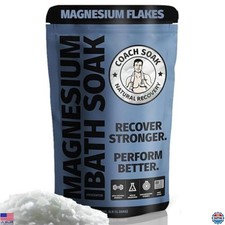 Magnesium Bath Soak - 21 Minerals  Essential Oils - Unscented - 3 lb