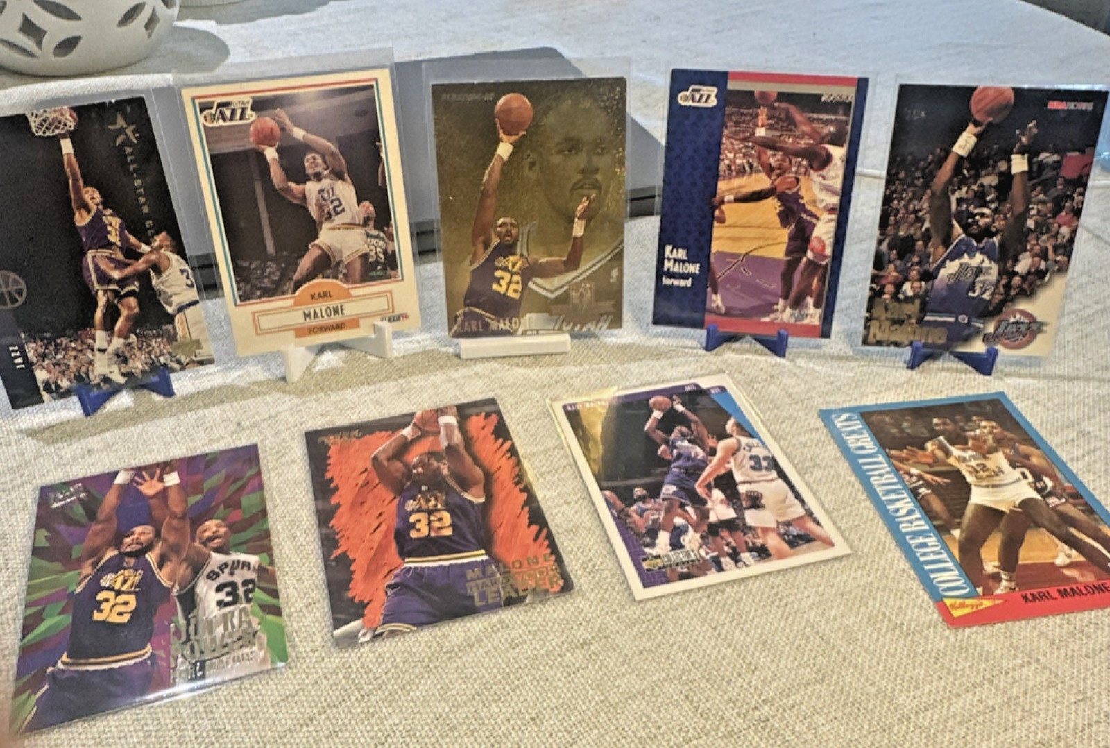 Karl Malone Vintage Utah Jazz Card Lot (10)