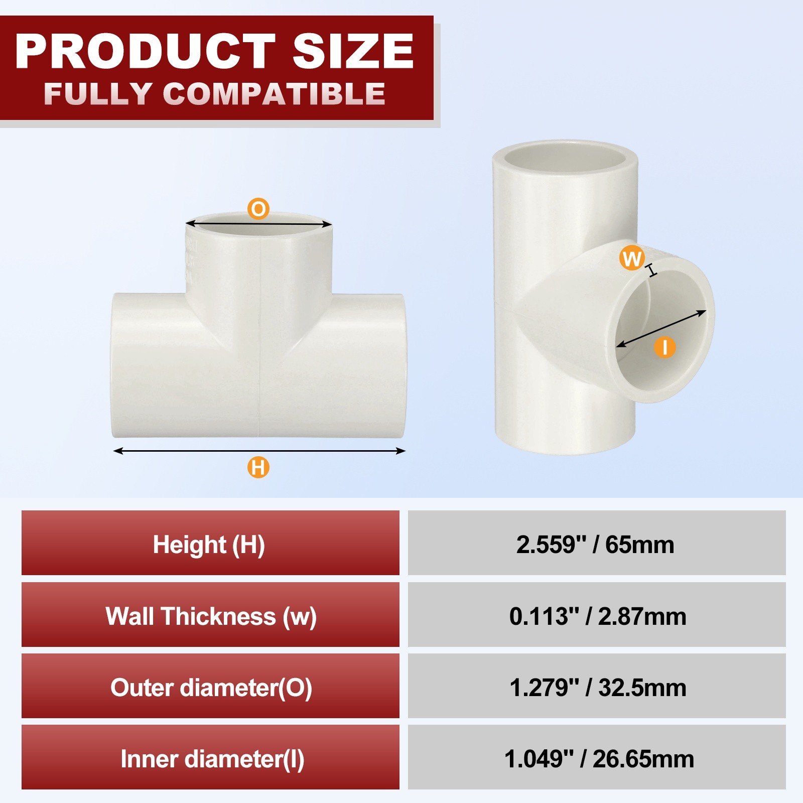 20Pcs 3/4" Tee Fitting, SCH40 Furniture Grade Pipe Fitting, Corner Connector