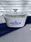 Vintage Corning Ware Blue Cornflower 3 Liter Casserole A-3-B/Pyrex A-9-C