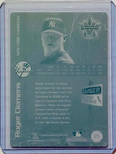 1/1 ROGER CLEMENS 2000 PACIFIC VANGUARD HIGH VOLTAGE CARD PRINTING PLATE YANKEES