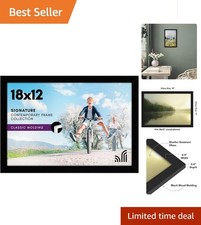 Signature Collection 18x12 Gallery-Style Frame in Black - Wall Mounted Elegance