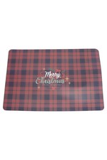 Maisons du Monde Set de Table Noël Plaid Merry Christmas