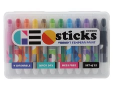 Snifty Pen GEO Sticks Vibrant Tempera Paint Sticks (12) [RJCSPBS051]