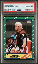 Boomer Esiason Autograph Auto 1986 Topps Cincinnati Bengals RC Rookie Card - PSA