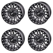 4 Pack4156 Tusk Teton Beadlock Wheel 15x10 5.0 5.0 Gun Metalblack