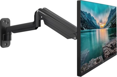 WM01A Single Monitor Wall Mount Gas Spring Arm Fits 17-32 Inch VESA 100x100