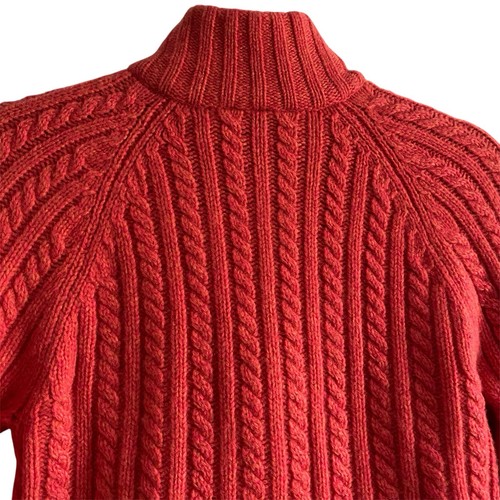 Vintage GAP Sweater Cable Knit Cardigan Size Medium 100% Lambs Wool Y2K - Picture 5 of 9