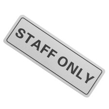 Office Status Sign for Door Replacement Aluminum Staff Only Plaque