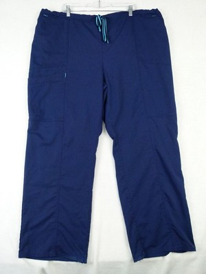 Scrubstar Unisex 3X/3XG Indigo Solid Scrub Pants