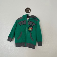 TMNT Teenage Mutant Ninja Turtles Green Quilted Zip Up Hoodie Kids Boys Jacket