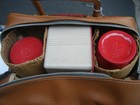 Vintage Thermos Picnic Package Red Plaid Set 2 Bottles Plaid Carrying bag — photo 3