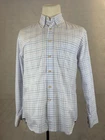 Canali Italy Men's White Purple Plaid Cotton Dress Shirt Large $495
